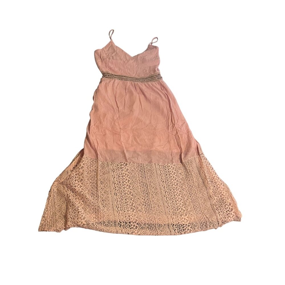 Ultrapink Womens Boho Lace Maxi Dress With Crochet Accents